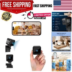Compact AI Motion Detected Security Camera – Night Vision & Local Cloud Storage