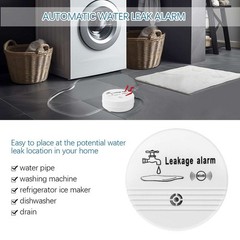 2 Pack Water Leak Detector 90 Db Flood Detection Auto Alarm Sensor For Bathrooms