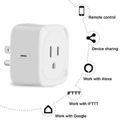 110/220v 2.4GHz Smart Wifi Outlet Plug, Alexa, Google Home, Voice Control App