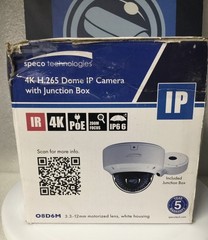 SPECO O8VD3M 8MP 4K Outdoor Network Dome Camera W/ IR Night Vision 2.8-12mm NEW!