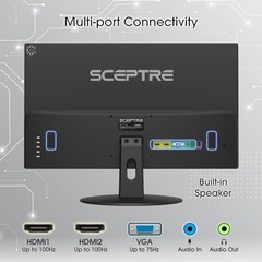 Sceptre 24″ 100Hz 1ms Professional Monitor HDMIx2 VGA Built-in Speakers Eye Care