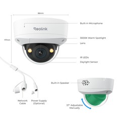 Reolink Dome IK10 PoE IP Camera Person/Vehicle/Animal Alert RLC-1240A/840A/540A