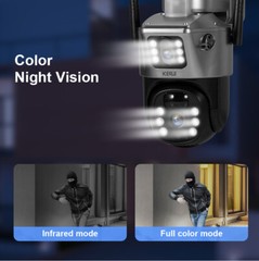 4MP Outdoor Solar WiFi IP Camera Waterproof Wireless PIR Detection Home Guard
