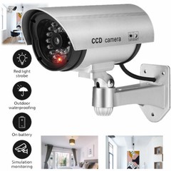 Fake Camera Surveillance CCTV Dome Home Security Blink Flashing LED Light IP54