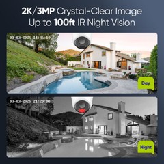 SANNCE 8CH 8MP 4K NVR 3MP Video PoE Outdoor Security Camera System IP Network AI