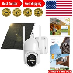 4G LTE Cellular Security Camera Includes SIM CardSupport Verizon/AT&T/T-Mobil…