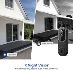 New Video Doorbell 1080p HD Camera WI-FI Night Vision Motion Detection Wireless