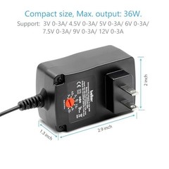 36W Universal 3V 4.5V 5V 6V 7.5V 9V 12V AC DC Adapter Power Supply for LCD