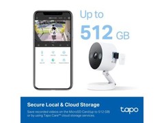 TP-Link Tapo 2K QHD Security Camera, Indoor/Outdoor, Color Night Vision, Free Pe