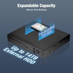 16 Channel HD Digital DVR Recorder Multi Screen Playback With 2TB Internal HDD
