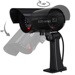 Surveillance Security Flashing LED Light CCTV Dummy Camera Fake Monitor IP54