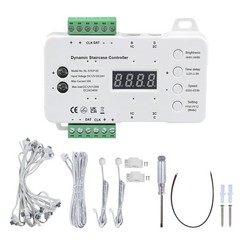 16 Steps LED Strip Light Stair Lighting Controller Motion Sensor System Full Set