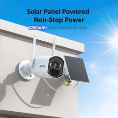 ANNKE 4MP Wireless Security Camera System Wifi Solar Battery Powered 2 Way Audio