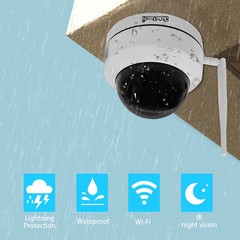 JideTech 1080P Mini PTZ WiFi Camera 5X Optical Zoom Auto Tracking Outdoor Dome
