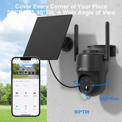 ANRAN Solar Security Camera Wireless Outdoor 4G LTE Cellular Home IP65 Camera PT