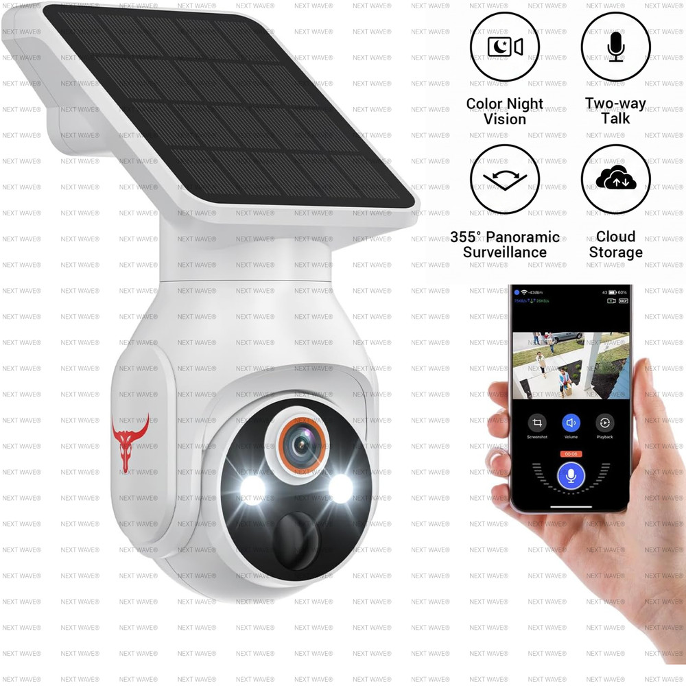 Solar Camera Security Outdoor – 100% Wire-Free Security Cameras Wireless Outdoor