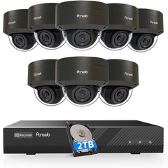 PANOOB Security Camera System PoE, 8PCS 5MP With 8CH NVR 2TB HDD New!!!