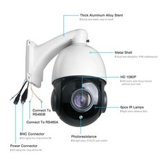 1080P 2MP 4in1 PTZ Dome Camera 30X Zoom Outdoor IR Night Vision AHD TVI CVI CVBS