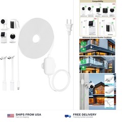 50Ft/15m Outdoor Power Adapter Compatible with Wyze Cam Pan V4, Solar/Duo Cam…