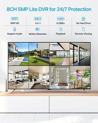 ZOSI H.265+ 1080p Home Security Camera System Outdoor 5MP Lite 8CH Wired DVR 1TB