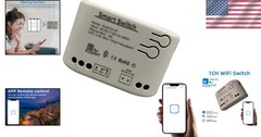 Smart Switch Momentary/Latching WiFi Relay, eWeLink App Bluetooth Control Swi…