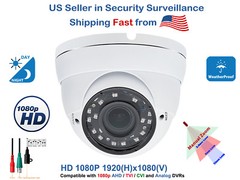 Indoor Outdoor 1080p Analog AHD TVI CVI Night Vision CCTV Security Dome Camera
