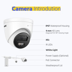 ANNKE 12MP 8CH NVR 4K Audio POE Security Camera System Outdoor Color Night IP67