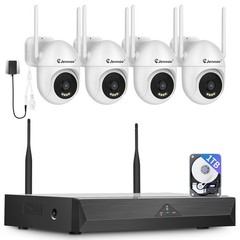 JENNOV 5MP Wireless Home Security Camera System Outdoor IP Cameras Night Vision