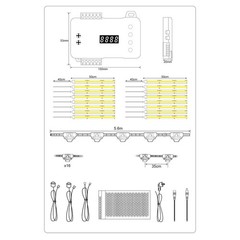 16 Steps LED Strip Light Stair Lighting Controller Motion Sensor System Full Set