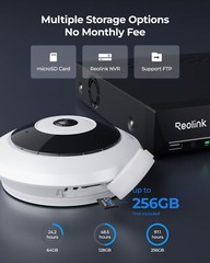 Reolink 6MP 360° Panoramic Fisheye PoE Camera Smart Human Detection 2-Way Audio