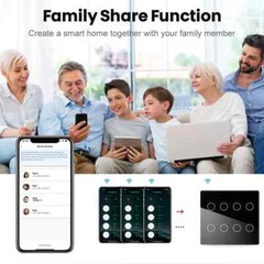Tuya WiFi Brazil Smart Switch 4/6/8 Gang Wall Light Switch Smart Home Touch Pane