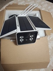 24/7 Solar Powered 128GB Security Camera Flood Light PIR Thermal Sensor Radar