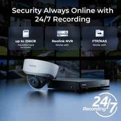 Reolink 12MP UHD PoE Security Camera Color Night Vision 145° Wide FOV RLC-1240A