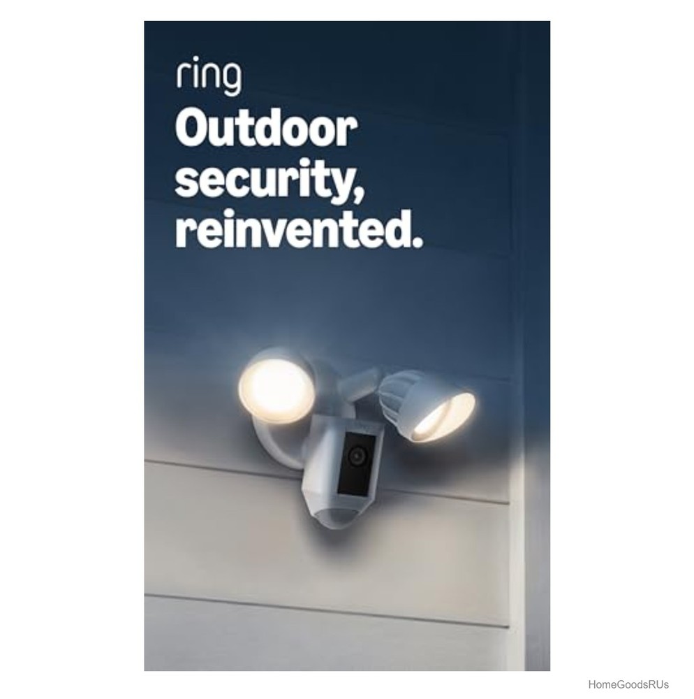 Outdoor Security Camera Wired 1080p HD Motion Activated LED Floodlight Siren