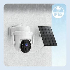 4Pcs Wireless Security Camera System Outdoor WiFi Pan/Tilt Solar Battery Powered
