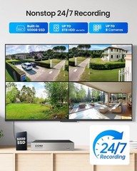 ZOSI 8CH 5MP DVR 4x Security CCTV Outdoor 1080P Camera System Night Vision 500GB