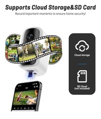 (2) Outdoor Cameras Wireless Battery Motion, Night Vision, 2 Way Audio, SD, IP65