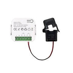 Tuya WIFI Smart Energy Meter AC100-240V CT Clamp App Control 80A Power Monitor E