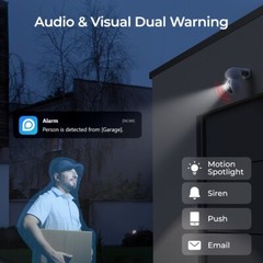 Reolink 4K 8MP PTZ WiFi Security Camera 3X Optical Zoom Spotlight E1 Outdoor Pro