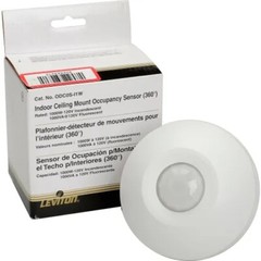 Leviton ODC0S-I1W 120V 1000W PIR Ceiling Occupancy Sensor Self-Contained – White