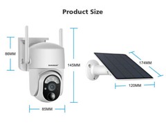 5MP 4G LTE Cellular Security Camera Solar – SIM Card, Wireless Outdoor No WiFi