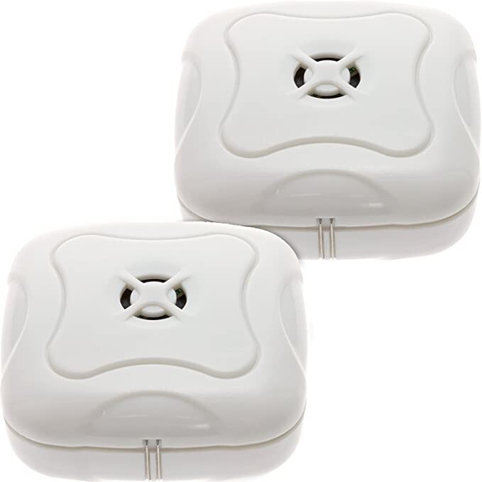 2 Pack Water Leak Detector 95 Db Flood Detection Alarm Sensor For Bathrooms Base