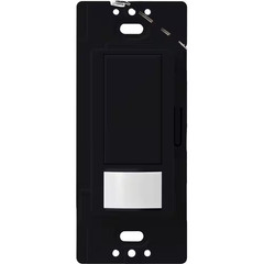 Vacancy-Only Motion Sensor Switch, 2A, Single-Pole, No Neutral Required, Black