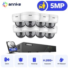 ANNKE 8CH 8MP NVR 5MP POE Security Camera System Audio Recording AI Detection