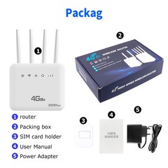 New 4G LTE WiFi Router WiFi 6 300Mbps SIM Modem Wireless WiFi Modem WIFI Router