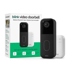Blink Video Doorbell with Sync Module Core, Battery, Head-to-Toe HD View – Black