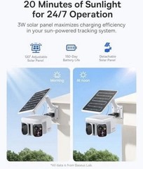 Baseus X1 Pro Outdoor Wireless Solar Security Camera Dual 3K AI Cameras (SEALED)