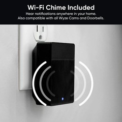 ✅ WYZE Wireless Duo Cam Video Doorbell Chime Included Battery Powered 2K Black ✅
