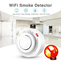 Tuya Smart WiFi Smoke Sensor Fire Protection 85dB Sound Security System Control