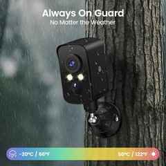 Advanced 4G LTE Cellular Security Camera – 2K Night Vision, 7-Day Cloud Storage